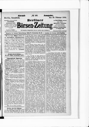 Berliner Börsen-Zeitung vom 28.02.1880