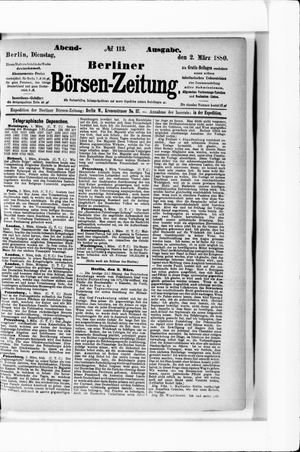 Berliner Börsen-Zeitung vom 02.03.1880