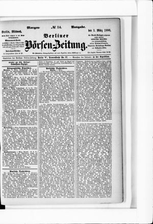 Berliner Börsen-Zeitung vom 03.03.1880