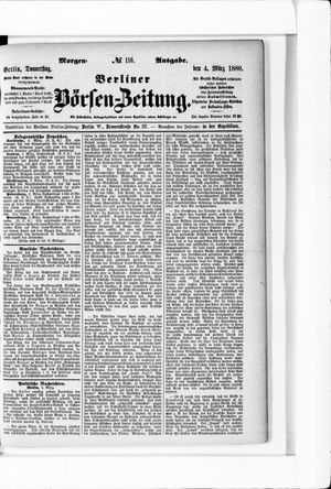 Berliner Börsen-Zeitung vom 04.03.1880