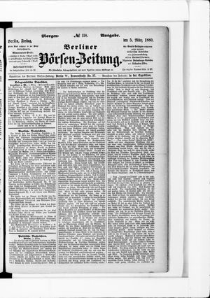 Berliner Börsen-Zeitung vom 05.03.1880