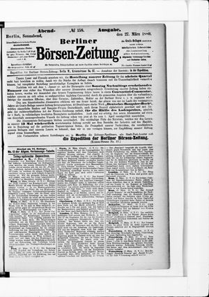 Berliner Börsen-Zeitung on Mar 27, 1880