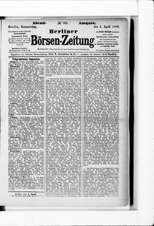 Berliner Börsen-Zeitung vom 01.04.1880