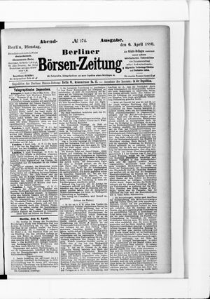Berliner Börsen-Zeitung vom 06.04.1880