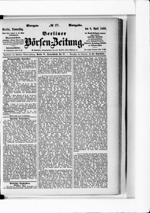 Berliner Börsen-Zeitung on Apr 8, 1880