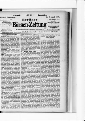 Berliner Börsen-Zeitung on Apr 8, 1880