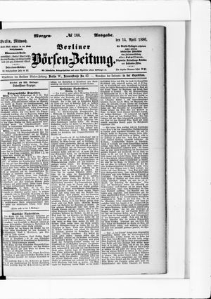 Berliner Börsen-Zeitung vom 14.04.1880