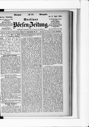 Berliner Börsen-Zeitung vom 15.04.1880