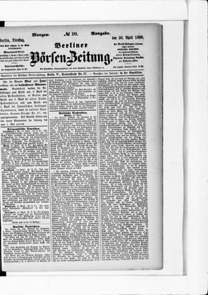Berliner Börsen-Zeitung on Apr 20, 1880