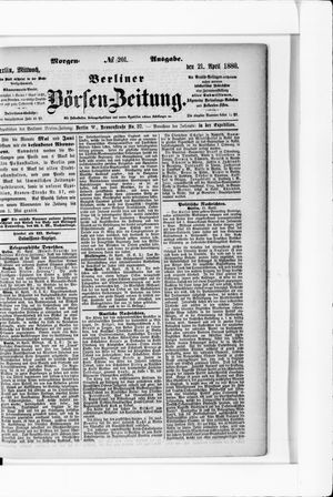 Berliner Börsen-Zeitung vom 21.04.1880