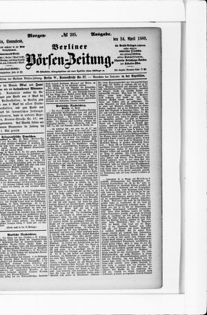 Berliner Börsen-Zeitung vom 24.04.1880
