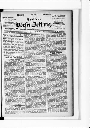 Berliner Börsen-Zeitung on Apr 25, 1880