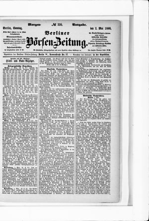 Berliner Börsen-Zeitung vom 02.05.1880