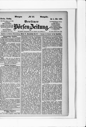 Berliner Börsen-Zeitung vom 04.05.1880
