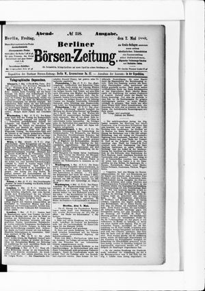 Berliner Börsen-Zeitung vom 07.05.1880