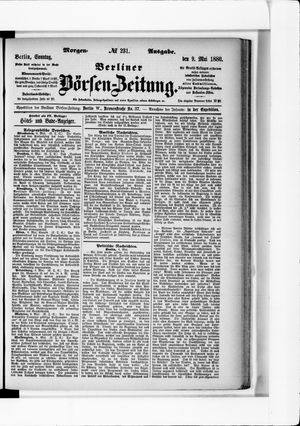 Berliner Börsen-Zeitung vom 09.05.1880