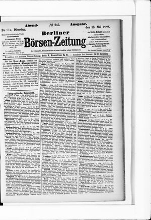 Berliner Börsen-Zeitung vom 18.05.1880