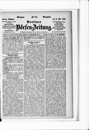 Berliner Börsen-Zeitung on May 19, 1880