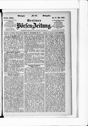 Berliner Börsen-Zeitung vom 21.05.1880