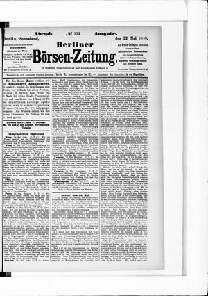 Berliner Börsen-Zeitung vom 22.05.1880