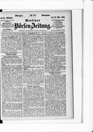Berliner Börsen-Zeitung vom 26.05.1880