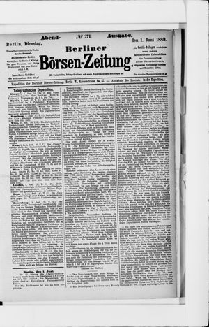 Berliner Börsen-Zeitung vom 01.06.1880