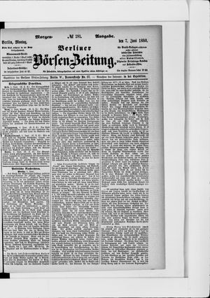 Berliner Börsen-Zeitung vom 07.06.1880