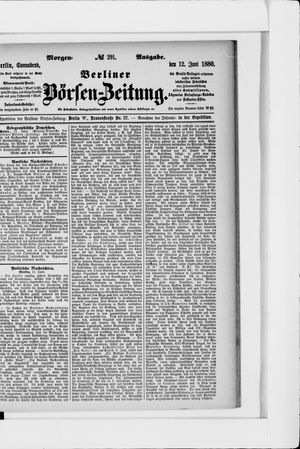 Berliner Börsen-Zeitung vom 12.06.1880