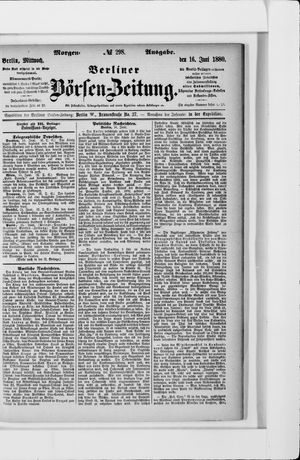 Berliner Börsen-Zeitung vom 16.06.1880