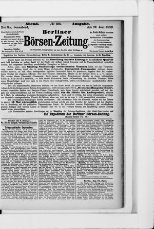 Berliner Börsen-Zeitung on Jun 19, 1880