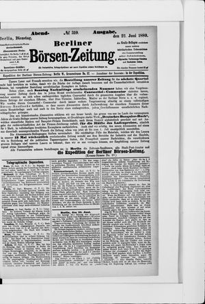 Berliner Börsen-Zeitung on Jun 22, 1880