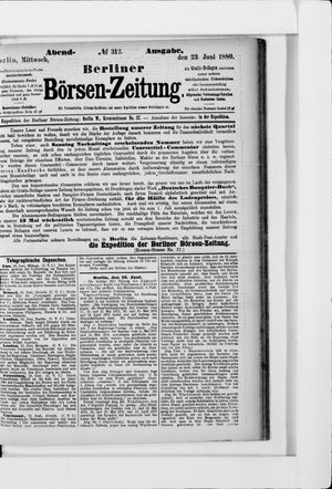 Berliner Börsen-Zeitung vom 23.06.1880