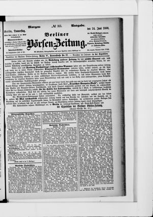 Berliner Börsen-Zeitung vom 24.06.1880
