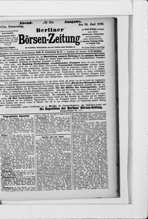 Berliner Börsen-Zeitung vom 24.06.1880