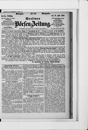 Berliner Börsen-Zeitung vom 29.06.1880