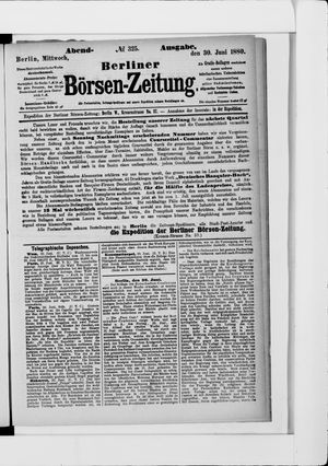 Berliner Börsen-Zeitung vom 30.06.1880