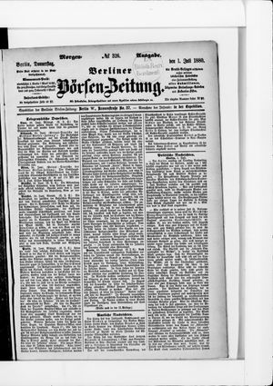 Berliner Börsen-Zeitung vom 01.07.1880