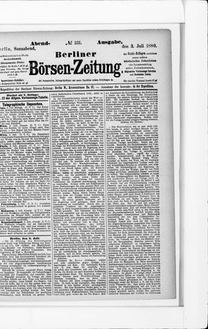 Berliner Börsen-Zeitung on Jul 3, 1880