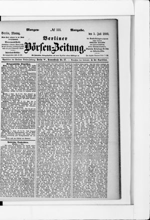 Berliner Börsen-Zeitung on Jul 5, 1880