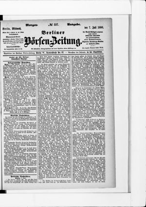 Berliner Börsen-Zeitung vom 07.07.1880