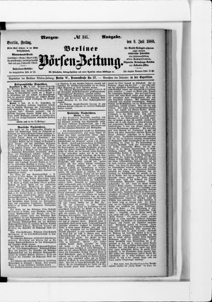 Berliner Börsen-Zeitung vom 09.07.1880