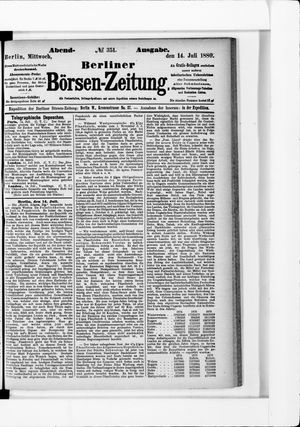 Berliner Börsen-Zeitung vom 14.07.1880