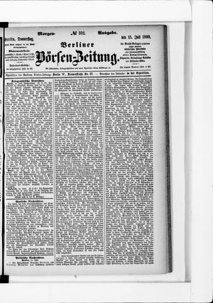 Berliner Börsen-Zeitung vom 15.07.1880