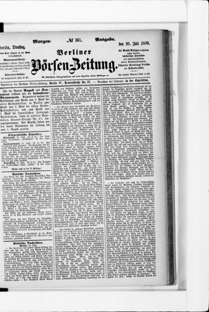 Berliner Börsen-Zeitung on Jul 20, 1880