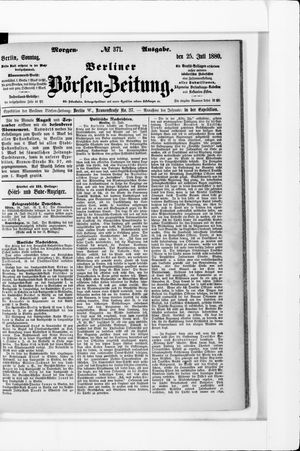 Berliner Börsen-Zeitung vom 25.07.1880