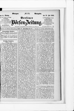Berliner Börsen-Zeitung vom 26.07.1880