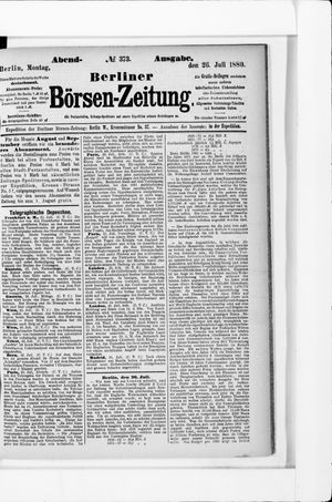 Berliner Börsen-Zeitung vom 26.07.1880