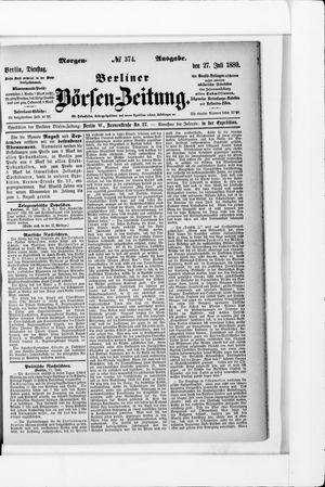 Berliner Börsen-Zeitung on Jul 27, 1880