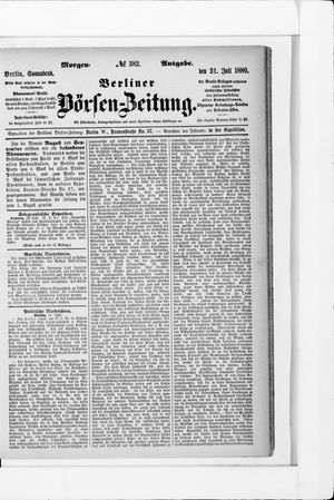 Berliner Börsen-Zeitung vom 31.07.1880