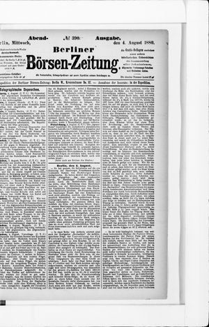 Berliner Börsen-Zeitung vom 04.08.1880